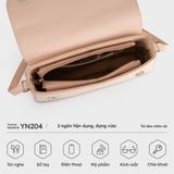 Túi Yuumy ( Thời trang nữ size 26-Túi đeo chéo da Seasand YN204HA )màu hồng dâu 