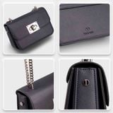  Túi Yuumy ( Thời trang nữ size 18 - Túi đeo chéo da Seasand YN142K ) màu Kem 