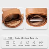  Túi Yuumy ( Thời trang nữ size 11 - Túi đeo chéo da YN120N ) màu nâu 