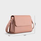  Túi Yuumy ( Thời trang nữ size 21 - Túi đeo chéo da Seasand YN155HD ) Màu hồng đất 