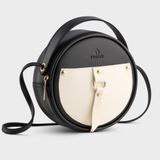  Túi Yuumy ( Thời trang nữ size 16 - Túi đeo chéo da YN65D ) màu đen 