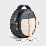  Túi Yuumy ( Thời trang nữ size 16 - Túi đeo chéo da YN65D ) màu đen 