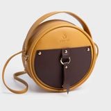  Túi Yuumy ( Thời trang nữ size 16 - Túi đeo chéo da YN65V ) màu vàng 