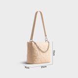  Túi Yuumy ( Thời trang nữ size 21 - Túi đeo chéo da YN219K ) - Kem 