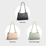  Túi Yuumy ( Thời trang nữ size 25 - Túi đeo vai da Seasand YN223K ) - Kem 