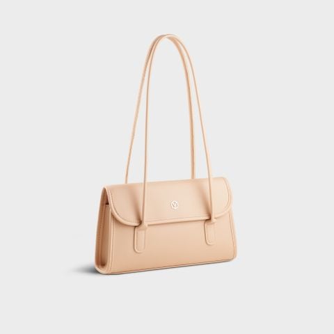 Túi đeo vai da nữ cỡ trung nắp gập nhấn viền Yuumy Seasand YN272