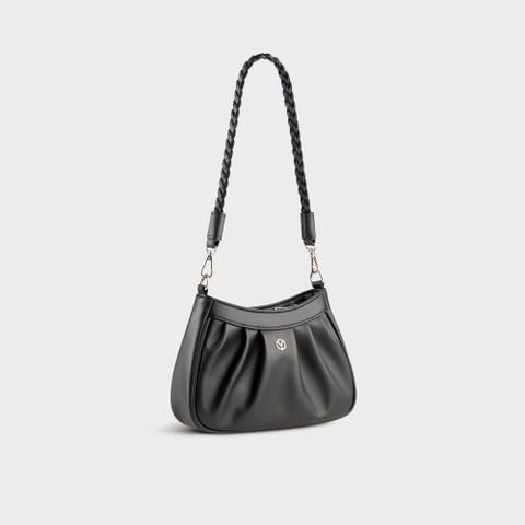 Túi Yuumy ( Thời trang nữ xếp ly sành điệu - Túi đeo chéo da Seasand YN267D ) - Đen