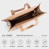  Túi Yuumy ( Thời trang nữ cỡ trung  - Túi xách da Seasand YTX47K ) Màu kem 