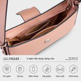  Túi Yuumy ( Thời trang nữ size 27 - Túi đeo chéo da Seasand YN145KT ) Màu kem tây 