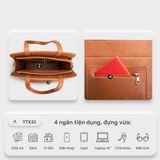  Túi Yuumy ( Thời trang nữ cỡ trung - Túi xách da Seasand YTX32B ) Màu bò 