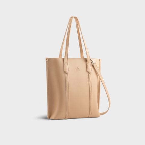 Túi xách da nữ dáng đứng thời trang Yuumy Bergen YTX55K màu kem