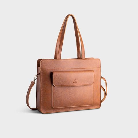  Túi Yuumy ( Thời trang nữ cỡ trung - Túi xách da YTX33B ) Màu bò 