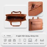  Túi Yuumy ( Thời trang nữ cỡ trung - Túi xách da YTX33D ) Màu đen 