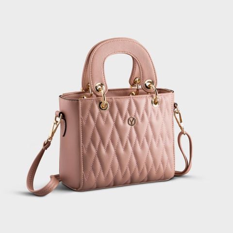  Túi Yuumy ( Thời trang nữ đi tiệc size 19 - Túi xách da Seasand YTX24HD )Màu hồng đất 