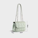  Túi Yuumy ( Thời trang nữ size 23 - Túi đeo chéo da YN212XN ) - Xanh ngọc 