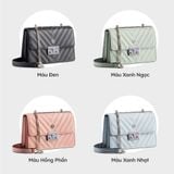  Túi Yuumy ( Thời trang nữ size 21 - Túi đeo chéo da Seasand YN137D ) Màu đen 