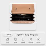  Túi Yuumy ( Thời trang nữ size 22 - Túi đeo chéo da Seasand YN140D )  Màu đen 