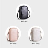 Túi Yuumy ( Thời trang nữ size 11 - Túi đeo chéo da Verein YN187T ) màu trắng 