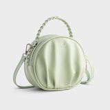  Túi Yuumy ( Thời trang nữ thiết kế nhún dáng tròn size 19 - Túi đeo chéo da Seasand YN264XN ) - Xanh ngọc 