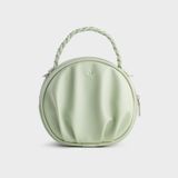  Túi Yuumy ( Thời trang nữ thiết kế nhún dáng tròn size 19 - Túi đeo chéo da Seasand YN264XN ) - Xanh ngọc 