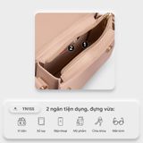  Túi Yuumy ( Thời trang nữ size 21 - Túi đeo chéo da Seasand YN155HD ) Màu hồng đất 