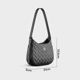  Túi Yuumy ( Thời trang nữ size 21 - Túi đeo vai da Seasand YN192D ) màu đen 