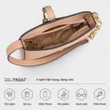  Túi Yuumy ( Thời trang nữ size 24 - Túi đeo chéo da Seasand YN167D ) Màu đen 