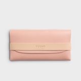  Ví Yuumy (Thời trang nữ tiện lợi đựng mắt kính - Ví da Ripple YV121HP) màu hồng phấn 