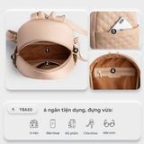  Balo Yuumy ( Thời trang nữ cỡ trung - Balo da Seasand YBA50K ) màu kem 