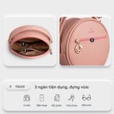  Túi Yuumy ( Thời trang nữ size 17 - Túi đeo chéo da Seasand YN129D ) màu đen 