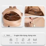  Balo Yuumy ( Thời trang nữ cỡ trung - Balo da YBA51XN  ) màu xanh ngọc 