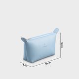 Túi Yuumy (Thời trang nữ đựng mỹ phẩm - Túi da Seasand YMP2XD) màu xanh dương 