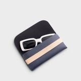  Ví Yuumy (Thời trang nữ tiện lợi đựng mắt kính - Ví da Ripple YV121X) màu xanh đen 