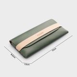  Ví Yuumy (Thời trang nữ tiện lợi đựng mắt kính - Ví da Ripple YV121XR) màu xanh rêu 