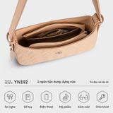  Túi Yuumy ( Thời trang nữ size 21 - Túi đeo vai da Seasand YN192K ) màu kem 