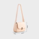  Túi Yuumy ( Thời trang nữ phối khóa kim loại size 24 - Túi đeo vai da Seasand YN263HA ) - Hồng dâu 