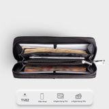  Ví Yuumy ( Thời trang nữ cầm tay - Ví da Verein YV82D ) Màu đen 