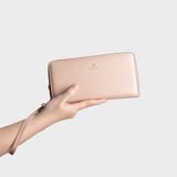  Ví da nữ cầm tay dáng dài đơn giản Yuumy Seasand YV69K Màu kem 