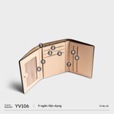  Ví Yuumy ( Thời trang nữ cầm tay - Ví da Seasand YV106K ) - Kem 