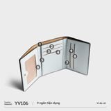  Ví Yuumy ( Thời trang nữ cầm tay gấp 3 tiện dụng - Ví da Seasand YV106XA ) - Xanh nhạt 