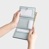  Ví Yuumy ( Thời trang nữ cầm tay gấp 3 tiện dụng - Ví da Seasand YV106XA ) - Xanh nhạt 