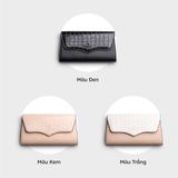  Ví Yuumy (  Thời trang nữ dáng dài - Ví da Seasand YV87K ) Màu kem 