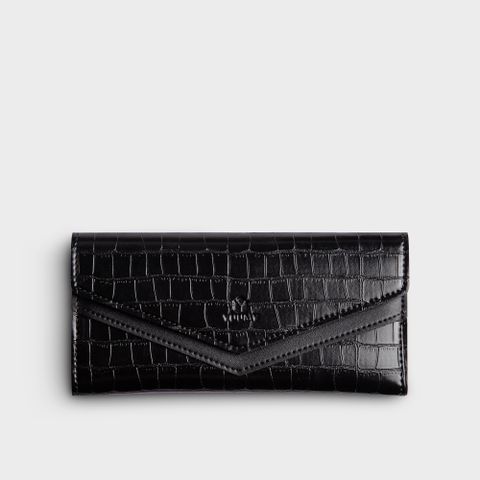 Ví da nữ cầm tay nhiều ngăn Yuumy Seasand YV89D màu đen