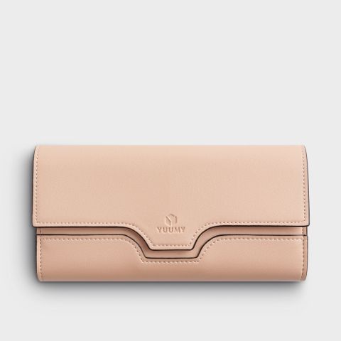 Ví da nữ cầm tay phối màu thời trang Yuumy Seasand YV65K - Kem