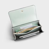  Ví Yuumy (  Thời trang nữ dáng dài - Ví da Seasand YV67XN ) Màu xanh ngọc 