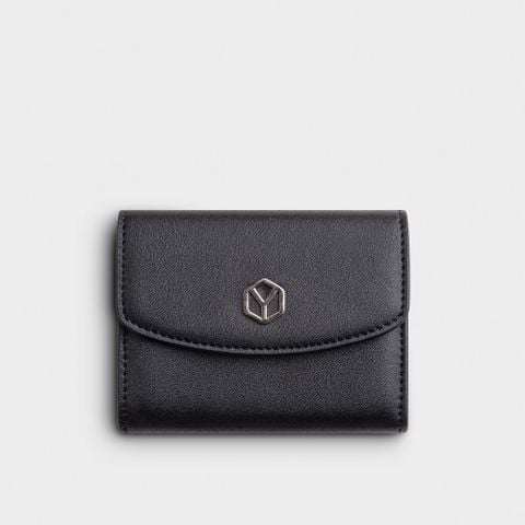 Ví da nữ đựng thẻ ngăn xếp tiện lợi Yuumy Seasand YV108D màu đen