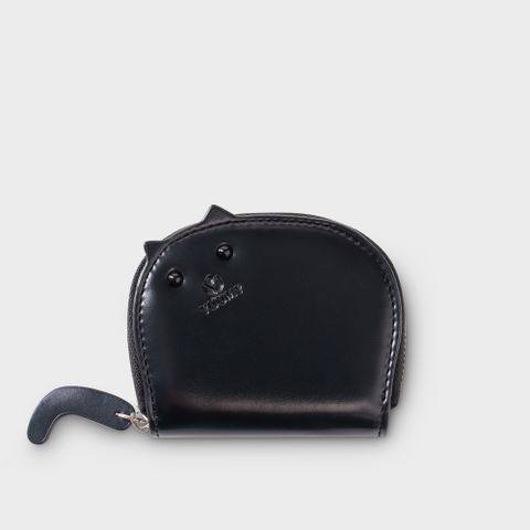 Ví da nữ mặt mèo cute Yuumy Smooth YV113D màu đen