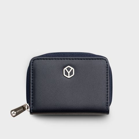 Ví da nữ mini cầm tay nhiều ngăn Yuumy Seasand YV110X màu xanh đen