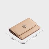  Ví Yuumy ( Thời trang nữ dáng ngắn nắp gập - Ví da YV100K ) màu kem 