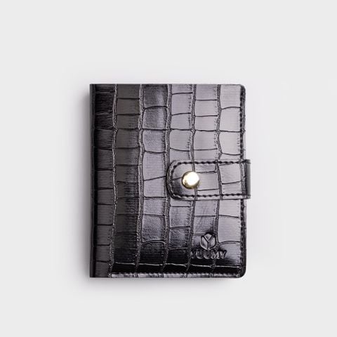  Ví Yuumy (  Thời trang nữ dáng cầm tay nhỏ gọn - Ví da Verein YV77D1 ) Đen 